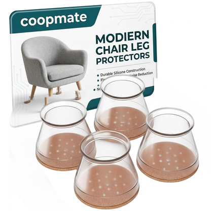 Coopmate® Silicon Chair Leg Floor Protectors Universal Fit