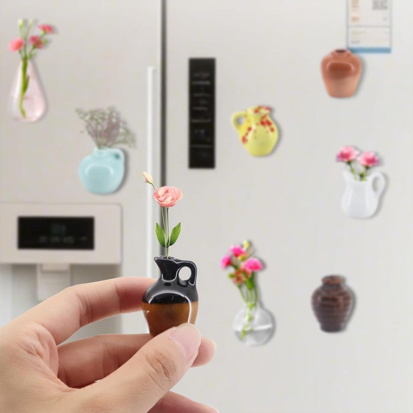 Coopmate® ® Mini Ceramic Vase Magnets for Fridge 💐