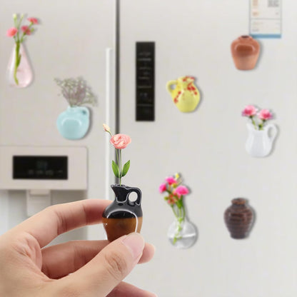 Coopmate® ® Mini Ceramic Vase Magnets for Fridge 💐