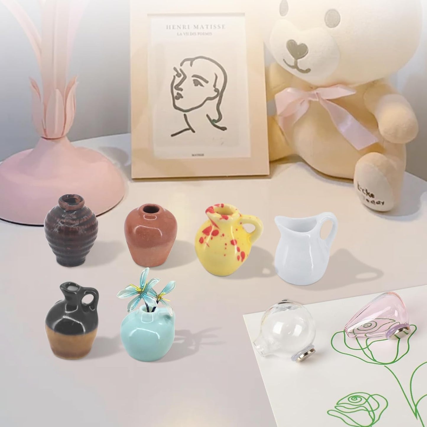 Coopmate® ® Mini Ceramic Vase Magnets for Fridge 💐