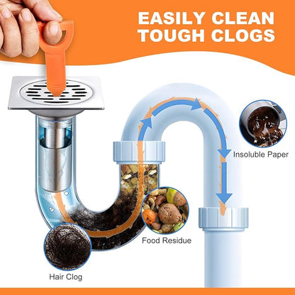 Coopmate® Drain Clog Remove & Cleaning Stick