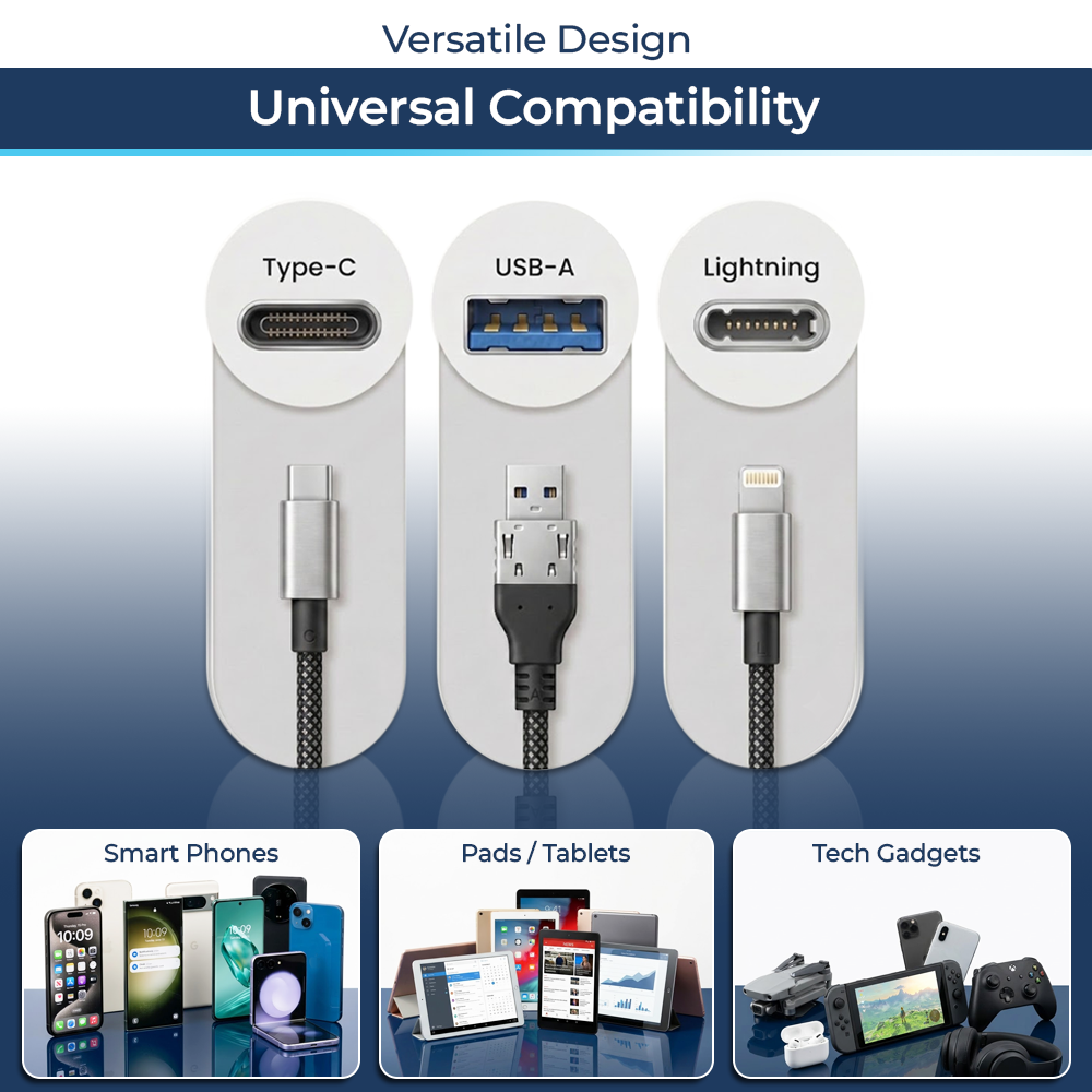 coopmate® Magnetic Self-Coiling Charging Cable