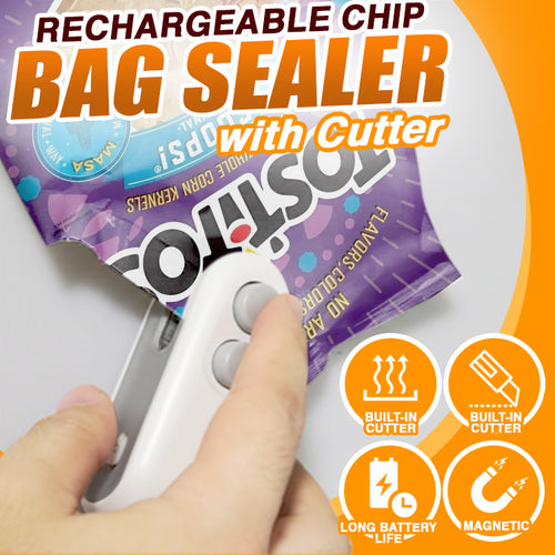 Coopmate® Rechargeable Chip Bag Sealer with Cutter