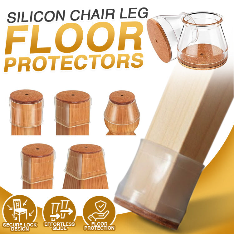 Coopmate® Silicon Chair Leg Floor Protectors Universal Fit 🪑