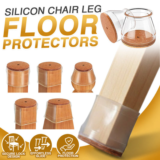 Coopmate® Silicon Chair Leg Floor Protectors Universal Fit