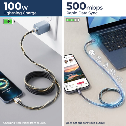 coopmate® Magnetic Self-Coiling Charging Cable