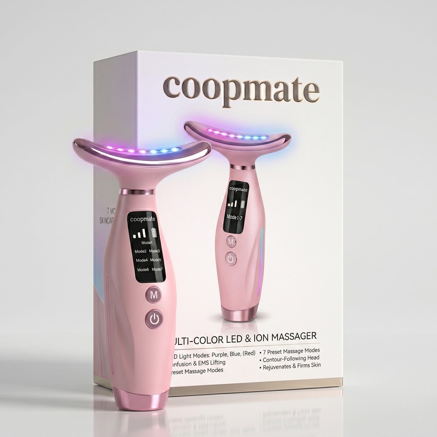 Coopmate® Red Light Therapy Massager for Face & Neck