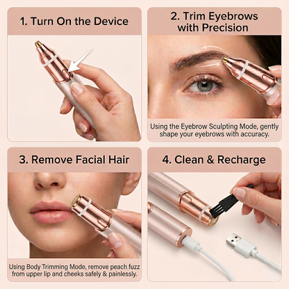 Coopmate® 2-in-1 Electric Facial & Eyebrow Trimmer