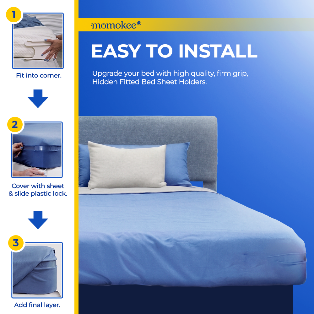coopmate® Hidden Fitted Bed Sheet Holders