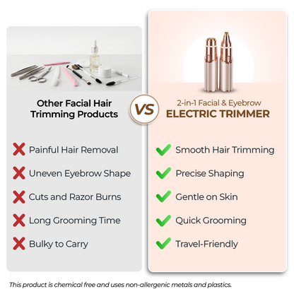 Coopmate® 2-in-1 Electric Facial & Eyebrow Trimmer