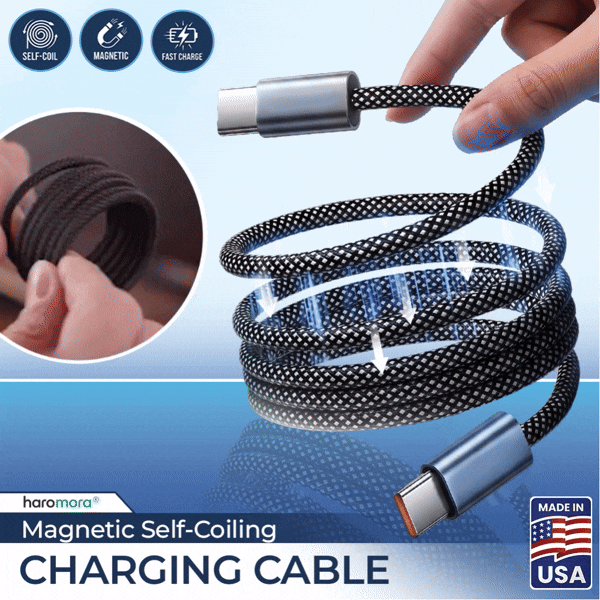 coopmate® Magnetic Self-Coiling Charging Cable