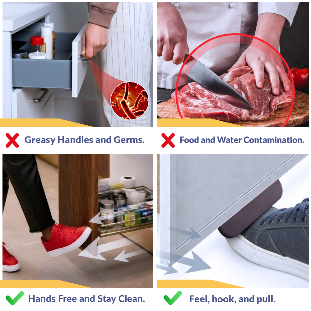 Coopmate® Hands-Free Cabinet Foot Pull