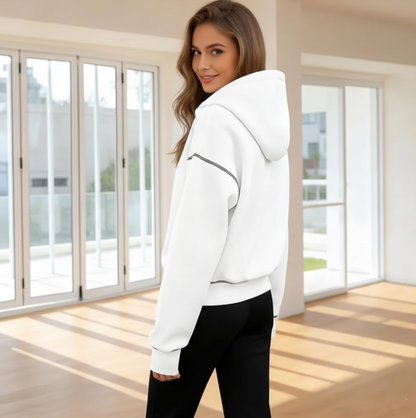 Coopmate® Modern Casual Contrast Drawstring Hoodie