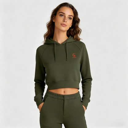 Coopmate® Minimalist Drawstring Cropped Hoodie