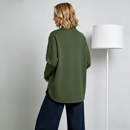 Coopmate® Minimalist Split-Sleeve Collared Tunic