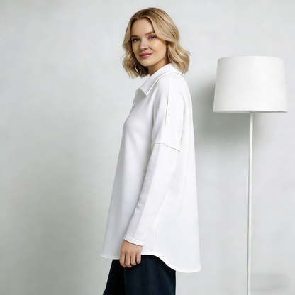 Coopmate® Minimalist Split-Sleeve Collared Tunic